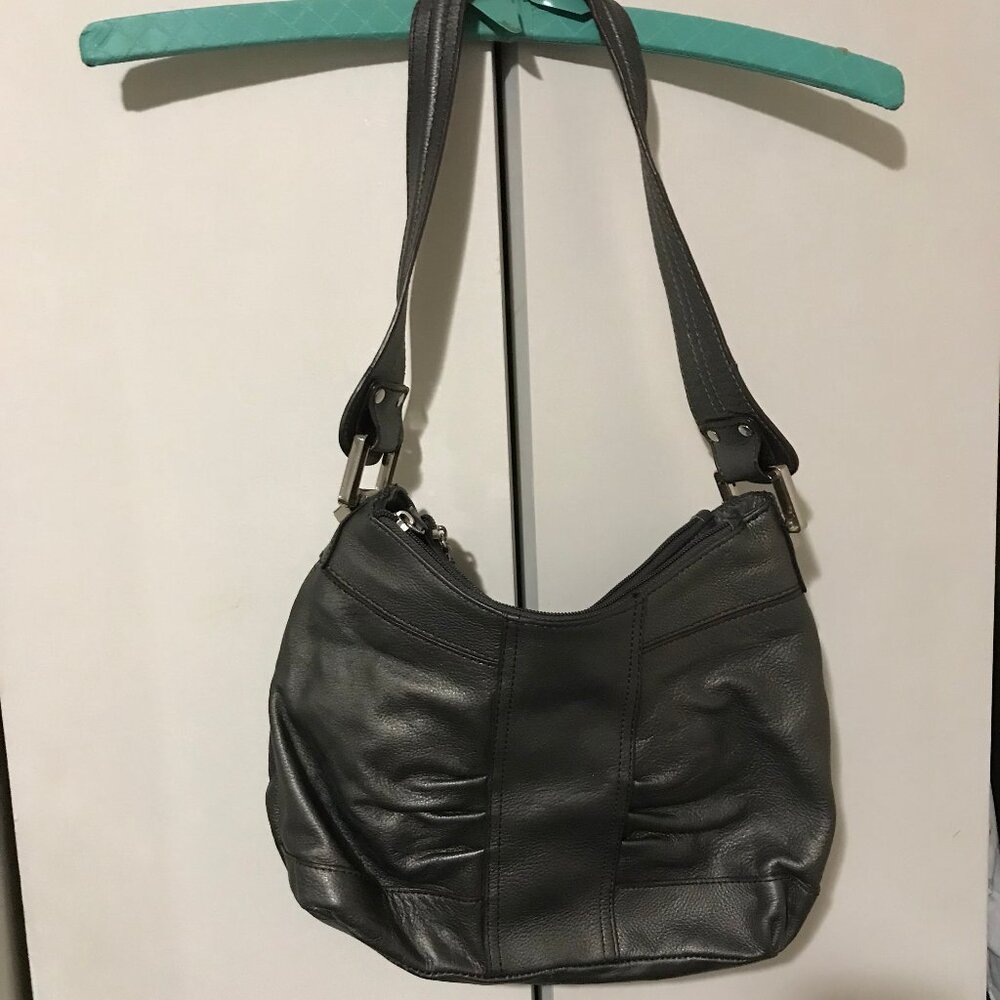 Danier Leather Handbag/Purse Pearl Grey Color